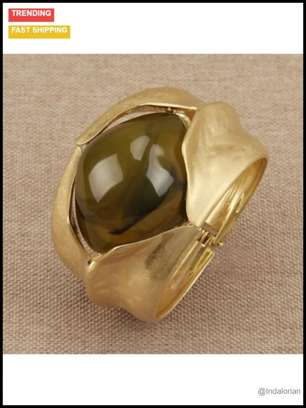 Chunky Gold Bangle Bracelet Statement Cuff Adjustable Open Bangle